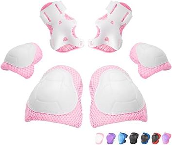 RUNDONG Kids/Youth Knee Pad Elbow Wrist Pads Guards Protective Gear Set for Roller Skates Cycling Bike Skateboard Inline Skatings Scooter Riding Sports,Suitable for Multiple Sports Outdoor Activities