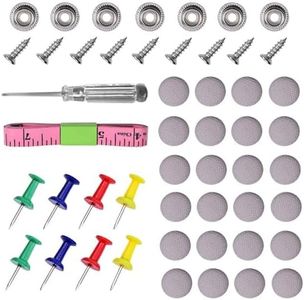 MEZOKUCEL 60 Pcs Automotive Car Roof Headliner Repair Kit, Universal Auto Roof Snap Rivets Repair Button Retainer Design for with Installation Tool and Fit All Cars Roof Flannelette Fixed (Gray)