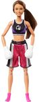 Barbie Made to Move Doll & Accessories, Brunette Boxer Wearing Removable Uniform with Boxing Gloves, 22 Bendable Joints