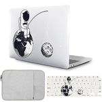 Compatible with MacBook Pro 13 inch Case Model A1278 Release 2012 2011 2010 2009 2008 with CD-ROM, Plastic Hard Shell Snap Case & Keyboard Cover Skin & Laptop Sleeve for Mac Pro 13, Astronaut & Moon