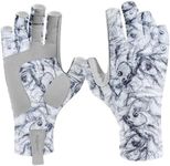 Riverruns UPF 50+ Fishing Gloves for Men Women Sun Gloves UV Protection for Outdoor, Kayaking, Rowing, Paddling, Canoeing(Fishwater, XL)