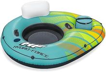 Hydro-Force 66.5" x 54" Inflatable Tube Swim Ring with Built-In Cooler & Cup Holder