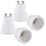 kwmobile GU10 to E14 Adapter Kit - Light Socket Bulb Base Adapter Converter GU10 to E14 for Halogen, LED Bulbs - 4 Pack in White