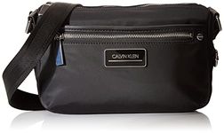 Calvin Klein Women's Belfast Nylon Key Item Small Crossbody, Black Photoprint, One Size