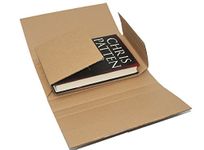 Book Mailing Boxes A4 - 300 x 210 x 80mm. 25 Large Wrap Mailers. Protective Corrugated Cardboard Covers All Edges. Strong Packaging For Posting Books & Solid Flat Items. Flat-packed & Pre-Creased For Easy Packing & Safe Shipping. Royal Mail Small Parcel Size