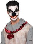 Smiffys Make-Up FX, Killer Clown Kit, Aqua, Multi- Face Paints, Blood, Nose, Teeth & Applicators, Cosmetics and Disguises Fancy Dress, Clown Dress Up Cosmetics & Disguises.