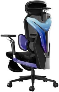 AutoFull G7 Ergonomic Office Chair, 3-Zone Dynamic Lumbar Support, 360° Armrests, CloudTech Mesh, 140° Recline, Footrest, Detachable Back Armor, Desk Chair for Office & Gaming, Purple