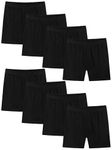 Resinta 8 Pack Black Dance Shorts Girls Bike Short Breathable and Safety 8 Color (Mixed Colors 1, 2/3T)