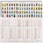 Fofeadm 1260 PCS Mini Tarot Stickers for Journaling, 1.25" x 0.78" Tarot Card Stickers Based on Rider Waite Tarot Deck, 8 Tarot Cheat Sheet Included