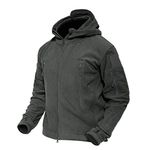 MAGCOMSEN Fleece Jacket Men Winter Jackets Mens Winter Coats Hoodie for Men Climbing Jacket Tactical Jacket for Men Gray