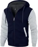 ZITY Men's Zip Up Hoodie Heavyweight Winter Sweatshirt Fleece Sherpa Lined Warm Jacket