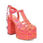 Circus by Sam Edelman Women's Paddie Platform Sandal, Orange, 7.5