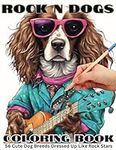 Rock N Dogs: A coloring book of 56 