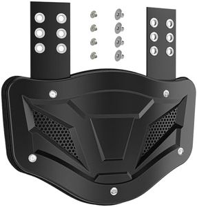 ARGOMAX Football Back Plate - Lightweight Adjustable Spine Guard for Youth & Adult Players, High-Impact Back Protector with Breathable Design, Fits All Shoulder Pads (Sizes 12 to Adult) - Black.