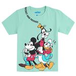 Kidsville Regular Fit Mickey & Friends Printed Blue Tshirt for Boys