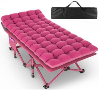 ZENPETIO XXL Folding Camping Cot for Adults, 32" Heavy-Duty Extra Wide Cots