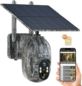 VOOPEAK 4G LTE Cellular Trail Camera with Live Streaming 2.5K, Pan 355° Tilt 90° Remote APP Control, Solar Powered Hunting Game Camera with Night Vision Motion Activated IP66 Waterproof