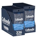 Cottonelle Fresh Care On-The-Go Flushable Wet Wipes, Adult Wet Wipes, 24 On-The-Go Packs, 2 Trays of 12, 14 Wipes per Pack (336 Total Flushable Wipes), Packaging May Vary