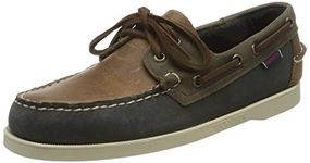 Sebago Men's Sloop Slip-On Loafer, Multicolour Brown Navy Grey N17, 6