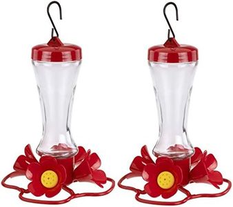 More Birds 2 Pack of Impatiens Hummingbird Feeders, 8 Ounces Each