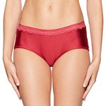 Playtex Women's Incredibly Smooth Cheeky Hipster Panties, Sparkling Red, XL