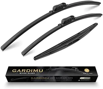 GARDIMU Front and Rear Windshield Wiper Blades, 3 Pcs Front and Back Windshield Wipers Blades Replacement for Honda HRV 2023 2024 2025, Car Window Wiper Blades for 2023 2024 2025