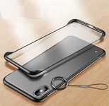 REALCASE iPhone Xs Max Back Cover | Ultra Thin Translucent Matte Frameless TPU | Shockproof Bumper Back Cover Case for iPhone Xs Max (F-Black)