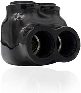 AP-10302 Black Insulated Splice Connector, Wire Range 2-14, Single Sided Entry Electrical Power Conductor, Pre-Filled with Oxide Inhibiting Compound, Rubber Vinyl Coating, Easy Re-entry Two Set Screws