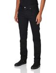 Naked & Famous Denim Men's Super Guy Slim Fit Jeans in Black Cobra Stretch Selvedge, Black Cobra Stretch Selvedge, 32