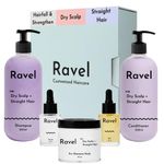 Ravel Customised Hair Care Set For Dry Scalp & Straight Hair, Sulfate & Paraben Free Shampoo (200ml) and Hair mask (100g) Combo Kit for Hair Fall Control, Strengthening - Pack of 5