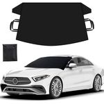 EcoNour Car Windscreen Cover for winter, Windscreen covers frost for All Weather Auto Sunshade Fits for Most Cars, SUV's, Vans and Truck| Leakproof Windshield Cover Keeps Ice and Snow Off