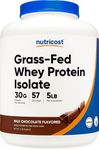 Nutricost Grass-Fed Whey Protein Isolate (Chocolate) 5LBS - Non-GMO, Gluten Free, Natural Flavors