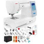 Janome Sewing Machine mod MC8200 For Quilting 11 Inch Long-Arm with Advanced AcuFeed Walking-Foot feeding system flawless Quilting Made to last with an Industrial Grade Cast Aluminum Body