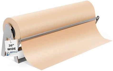 Bryco Goods - 36 Inches All Paper Roll Dispenser and Cutter Made of Heavy-Duty Steel Frame & Sharp Blade. Holds, Dispenses & Cuts. Non-Slip Tabletop. Up to 1000ft Rolls