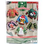 Bucilla Ugly Sweater Ornaments Felt Applique Kit, Multi-Colour, 29.89 x 22.86 x 4.57 cm