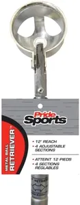 PrideSports 12' Metal Golf Ball Retriever - Telescoping Action for Compact Storage - Get Your Ball Out of Water Easily