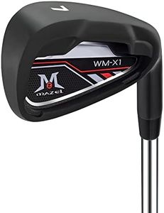 MAZEL WM-X1 Individual Golf Iron 4,5,6,7,8,9,Pitching Wedge,Sand Wedge or Irons Set with Steel Shafts for Right Handed Golfers (7 Iron Single,Black, Right Handed)