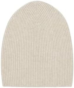 NAADAM Signature 100% Cashmere Ribbed Beanie, Unisex, Oatmeal
