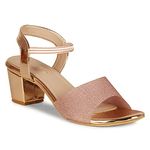 Smart & Sleek Women's Sequins Block Heels Fashion Sandals for Women & Girls latest Collection & Stylish Comfortable(Sultan,7)