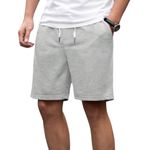 Nobero Zip Pocket Regular Fit Shorts for Men(1M-BWSH-R0036-GM3_Grey Melange_M)