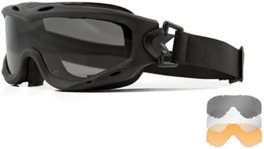 Black Matte Spear Goggles - 3 Lens Set by Wiley X