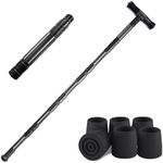 aiGear Premium Walking Hiking Stick and CNC Machined Ext Section with 6 Pack Anti Skid Rubber Tips