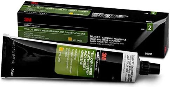3M Super Weatherstrip and Gasket Adhesive, 08001, Yellow, 5 fl oz Tube, 1 Per Pack