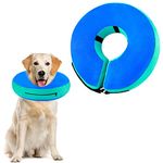 Dog Cone, FWLWTWSS Inflatable Dog Collar for After Surgery, Soft Comfy Protective Dog Cone Collar, Adjustable Dog Donut Collar, Does not Block Vision, Buster Collars for Dogs and Cats(XL)