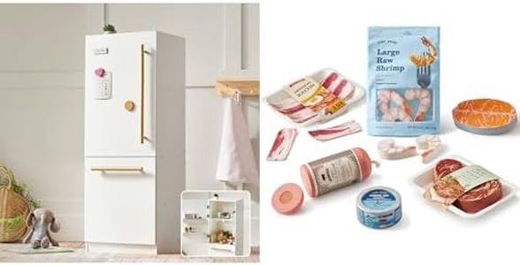 Tiny Land Organic Play Food Set，Fridge with Spacious Storage