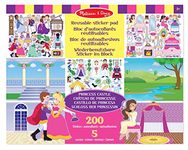 Melissa & Doug Reusable Sticker Books for 3+ Year Olds, Princess Sticker Book, Plane Activities Toddlers, Reusable Stickers for Kids Travel Activity Packs, Childrens Books Age 3-4 Years