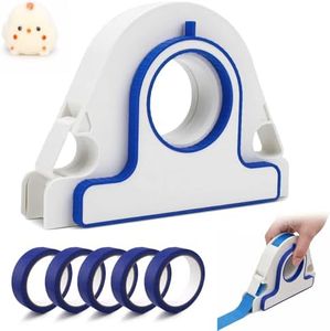 KTMIES Masking Tape Dispenser Painters Applicator for Paint, Trim Painting Baseboard Tool, Precise Edge Alignment for Clean Straight Lines and Professional Finish (1pc+5 Blue Tape)
