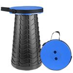 Hesanzol Portable Telescoping Stool, Retractable Folding Stool for Camping Garden Fishing Hiking Travel BBQ, Adjustable Collapsible Stools Max Load 400lbs