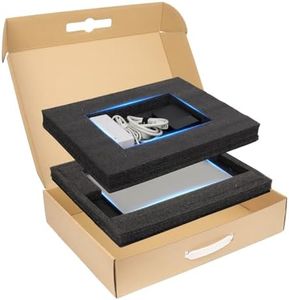 DERZIFUN Laptop Shipping Boxes with Foam, Medium Cardboard Mailer Boxes, Packaging Boxes for 10"-17" Laptop, Tablet PC