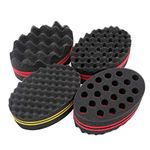 4 Pcs Varied Small Hair Twist Sponge Brush For Dreads Locking Twist Afro Curl Coil Wave Hair Care Tool (Blend)